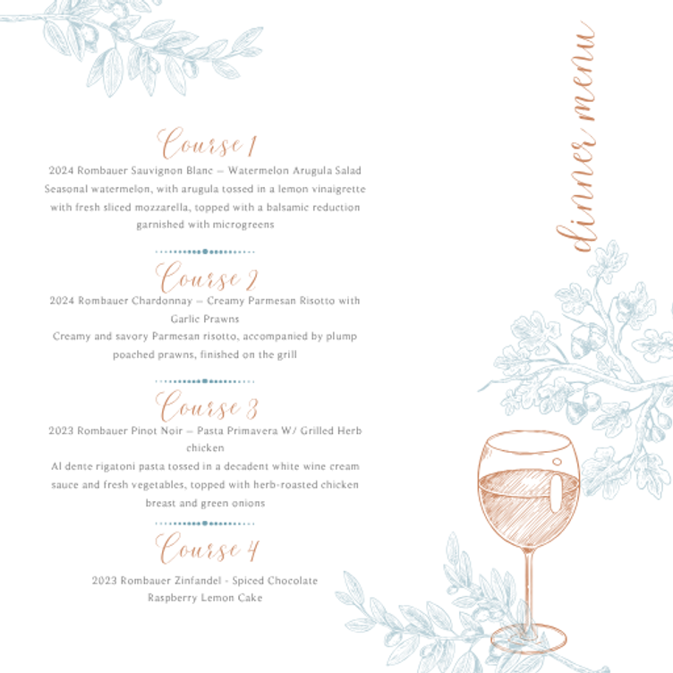 Rombauer Vineyards 4-Course Wine Dinner